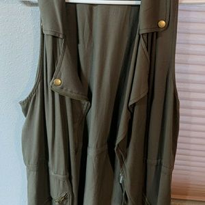 Maurice's brand olive green vest